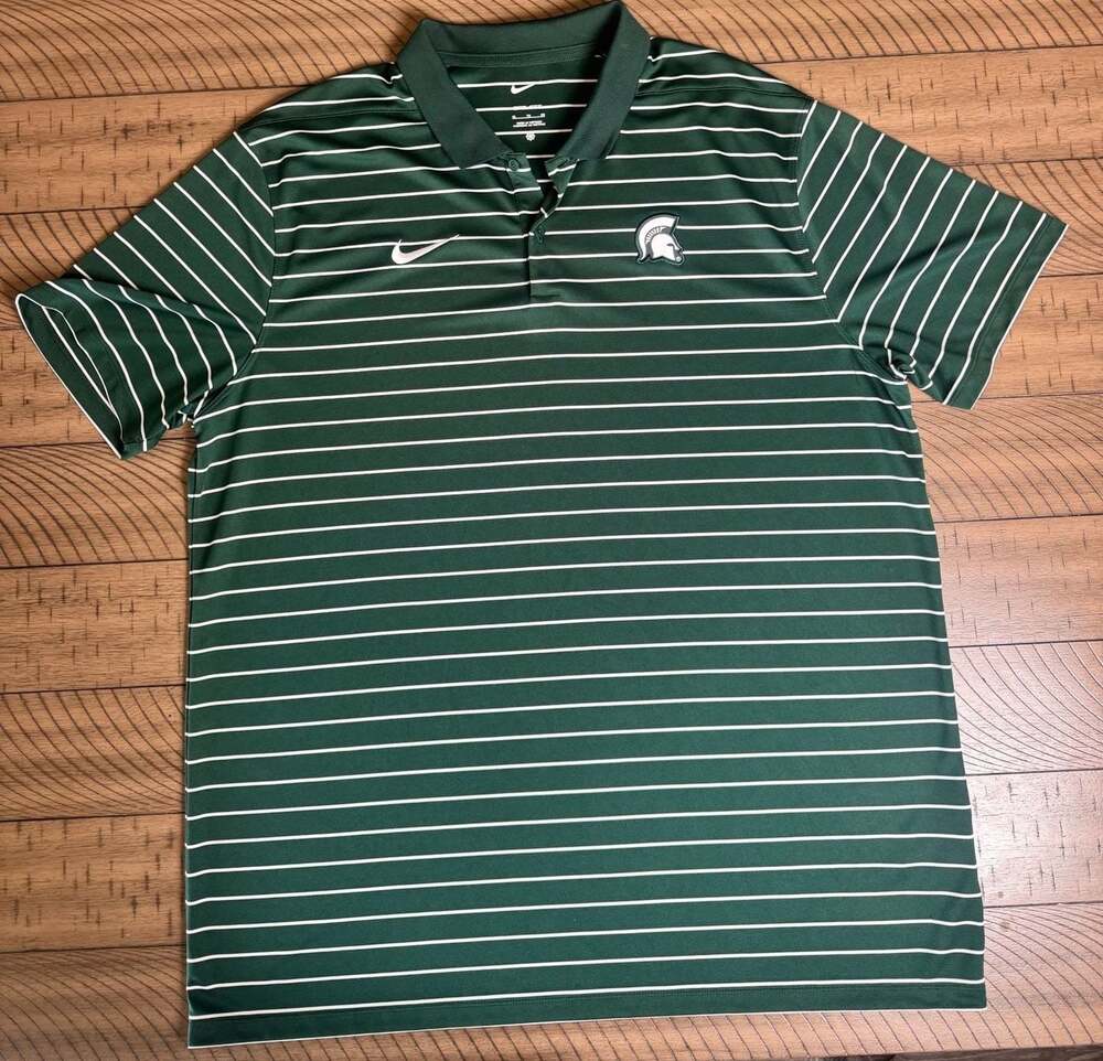 Nike Men's Nike Green Michigan State Spartans 2025 Premium Tour Stripe Dri-FIT